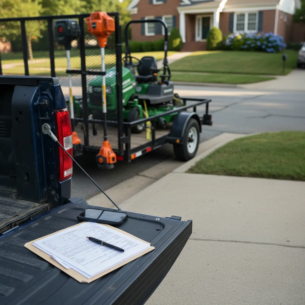 2026 lawn care insurance costs: general liability from $46/month, the trailer theft gap, the pesticide exclusion most po...
